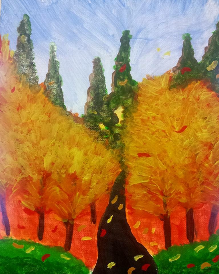 The long and winding road painting